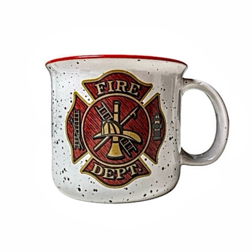 NWT Spoontiques Firefighter Ceramic Camper Mug, 14 oz - Picture 10 of 10